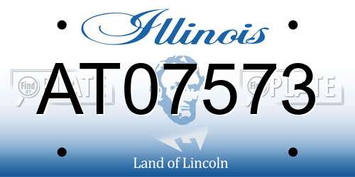 AT07573 Illinois License Plate