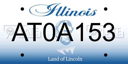 AT0A153 Illinois License Plate