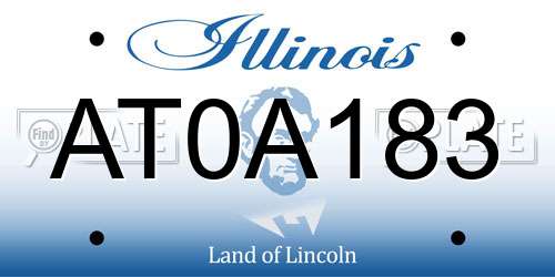 AT0A183 Illinois License Plate