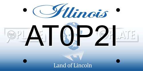 AT0P2I Illinois License Plate