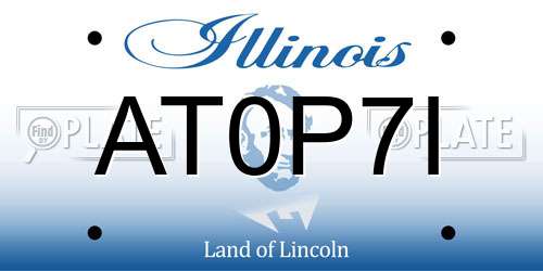 AT0P7I Illinois License Plate