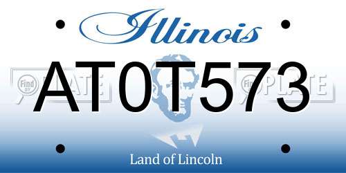 AT0T573 Illinois License Plate
