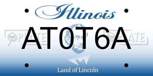 AT0T6A Illinois License Plate