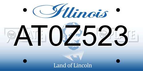 AT0Z523 Illinois License Plate