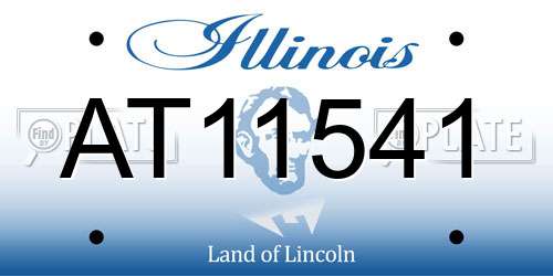 AT11541 Illinois License Plate