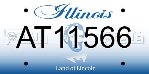 AT11566 Illinois License Plate