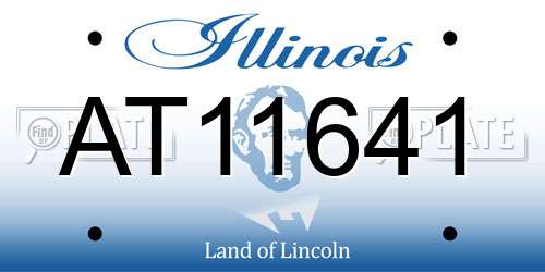 AT11641 Illinois License Plate