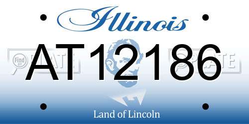 AT12186 Illinois License Plate