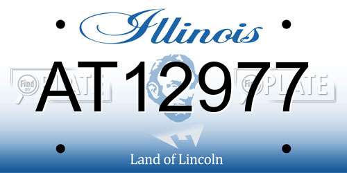 AT12977 Illinois License Plate