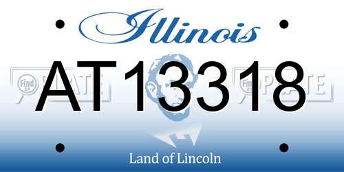 AT13318 Illinois License Plate