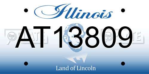 AT13809 Illinois License Plate