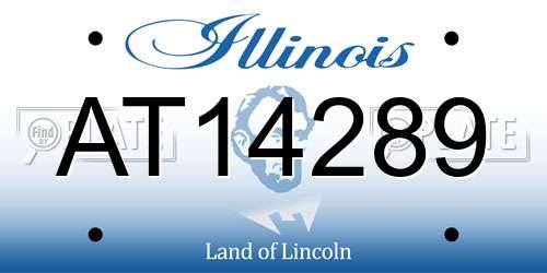AT14289 Illinois License Plate