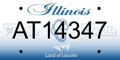 AT14347 Illinois License Plate