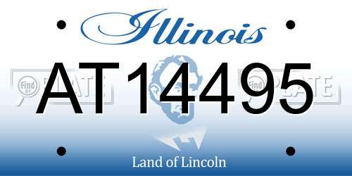 AT14495 Illinois License Plate
