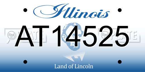 AT14525 Illinois License Plate