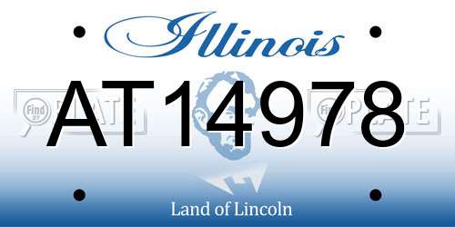 AT14978 Illinois License Plate