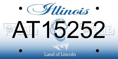 AT15252 Illinois License Plate