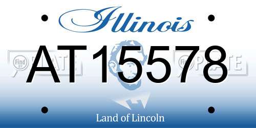 AT15578 Illinois License Plate