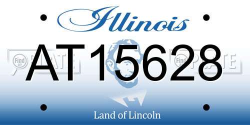 AT15628 Illinois License Plate