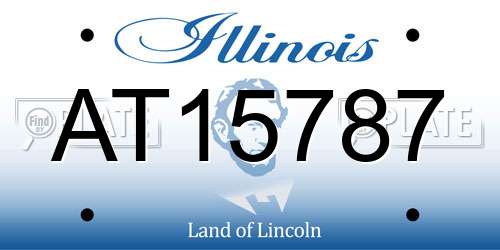 AT15787 Illinois License Plate
