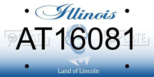 AT16081 Illinois License Plate