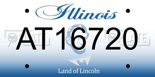 AT16720 Illinois License Plate