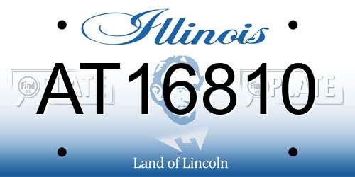 AT16810 Illinois License Plate