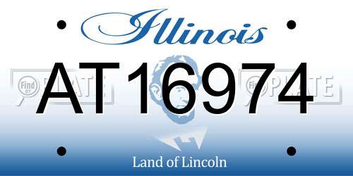 AT16974 Illinois License Plate