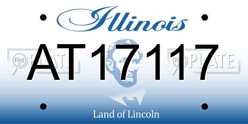 AT17117 Illinois License Plate