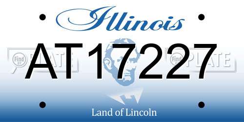 AT17227 Illinois License Plate