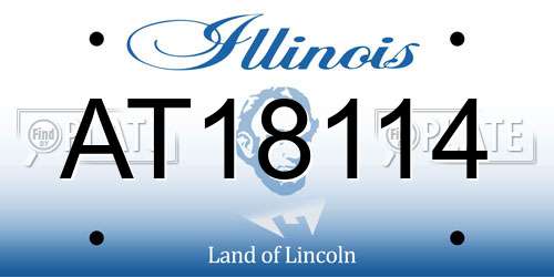 AT18114 Illinois License Plate