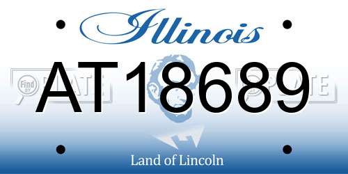 AT18689 Illinois License Plate