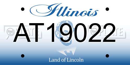 AT19022 Illinois License Plate