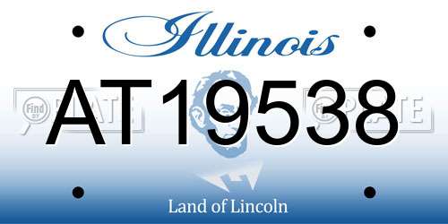 AT19538 Illinois License Plate