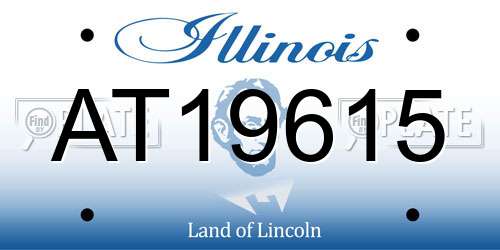 AT19615 Illinois License Plate