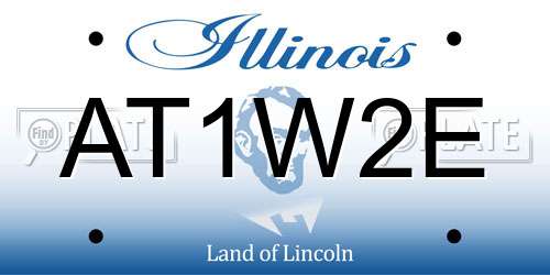 AT1W2E Illinois License Plate