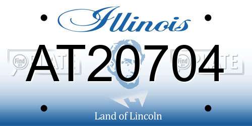 AT20704 Illinois License Plate