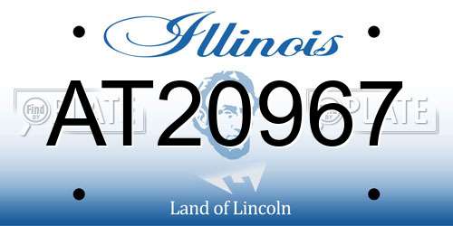 AT20967 Illinois License Plate