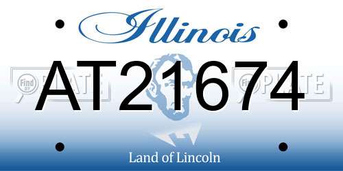 AT21674 Illinois License Plate