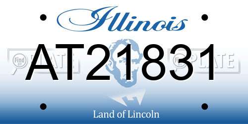 AT21831 Illinois License Plate