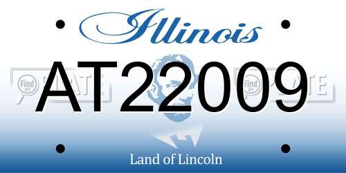 AT22009 Illinois License Plate