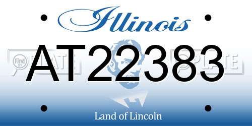 AT22383 Illinois License Plate