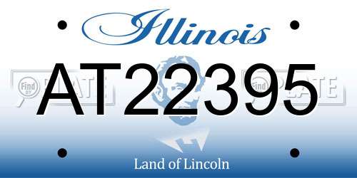AT22395 Illinois License Plate