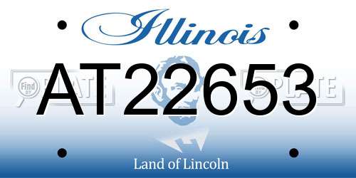AT22653 Illinois License Plate