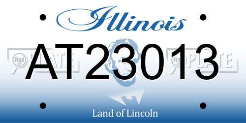 AT23013 Illinois License Plate