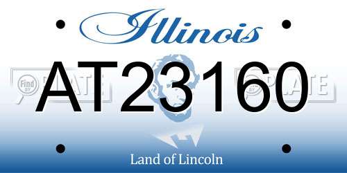 AT23160 Illinois License Plate