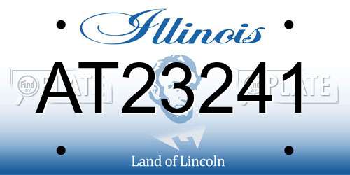 AT23241 Illinois License Plate