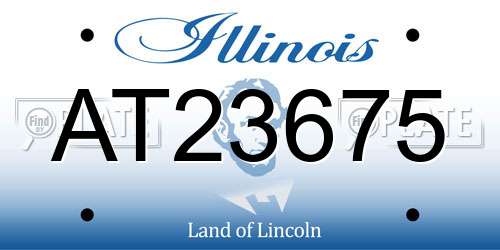 AT23675 Illinois License Plate