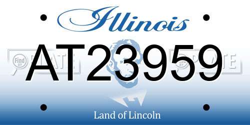 AT23959 Illinois License Plate