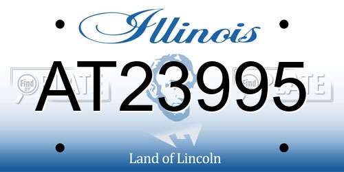 AT23995 Illinois License Plate